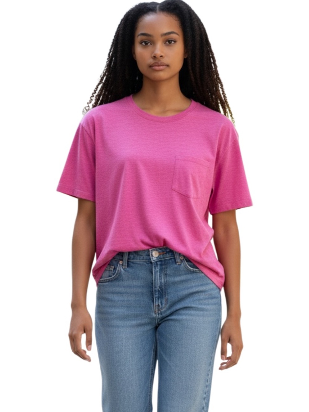 Universal Thread Women's Crewneck Tee in Magenta Pink